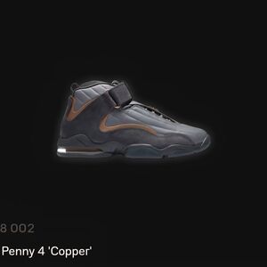 Nike Air Penny IV Black and Copper High-Top Sneakers